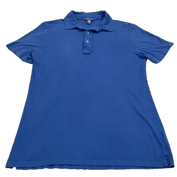 Merona Mens 100% Cotton Tailored Fit Blue Polo Shirt Size M - Picture 1 of 5